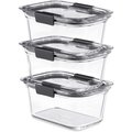 Rubbermaid Brilliance Clear Food Container and Lid , 3PK 2125082